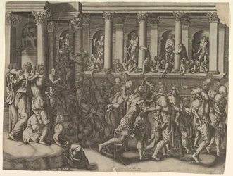 Vankien pilkkaaminen, n. 1540.