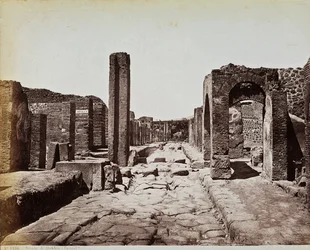 Rakenteelliset rauniot Strada di Stabian varrella Pompejin arkeologisella paikalla