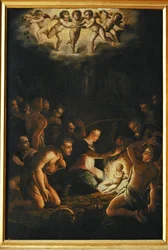 Paimenten palvonta. Noin 1550 (maalaus kankaalle)