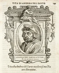 Milano, Braidensen kirjasto, Vite de piv excellent, Giorgio Vasari 1568, Andrea del Sarto