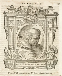 Milano, Braidensen kirjasto, Lives of piv excellent, Giorgio Vasari 1568, Bramante