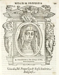 Milano, Biblioteca Braidense, Vite de piv excellent, Giorgio Vasari 1568, Properzia dè Rossi.