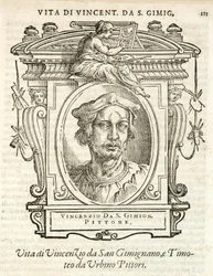 Milano, Biblioteca Braidense, Vite de piv excellent, Giorgio Vasari 1568, Vincenzo Tamagni San Gininianosta.