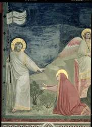 Noli me tangere, yksityiskohta Kristuksesta ja Maria Magdaleenasta, noin 1305