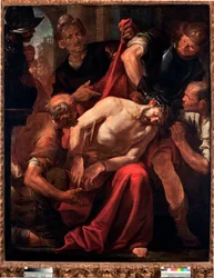 Kristuksen pilkkaaminen (sotilaat pilkkaavat Jeesusta), 1600-luku, Genova, Musei di Strada Nuova