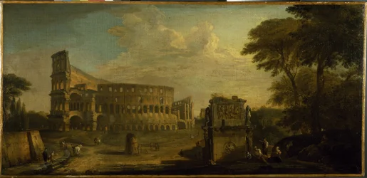 Näkymä Colosseumille, Rooma (öljy kankaalle)