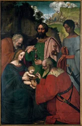 Adoration of the Magi (öljy paneelissa