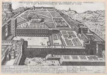Roomalaisen loiston peili: Ilmakuva Belvederestä ja sen puutarhoista, 1579, 1579.