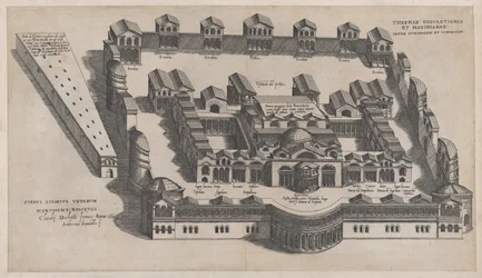 Rooman loiston peili: Diocletianuksen kylpylät, 1582, 1582.