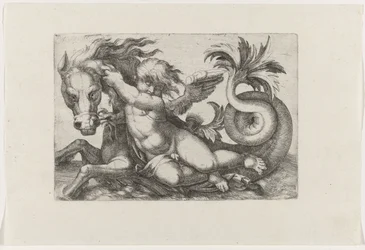 Putto ratsastus merihevosella