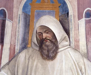 Pyhä Benedictus antaa säännön olivetaanimunkeille Antonio Bazzi dit il Sodoman (1477 - 1549) luoman fresko, joka kertoo Benedictin ritarikunnan perustajan pyhän Benedict of Nursie (480 - 567) elämästä 1503 - 1508. Monte O
