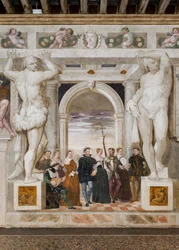 Kutsu tanssiin, pääsali, n. 1570 (fresko)