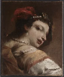 Naisen pää, noin 1739 (öljy kankaalle)