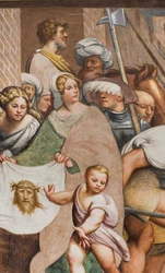 Keskilaivo, toinen eteläjänne, Jeesus putoaa ristin alle, Il Pordenone