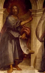Jesaja, yksityiskohta Profeetoista, fresko, Pyhän Franciscuksen kirkko, Pyhän Annan kappeli, Cortemaggiore, Italia