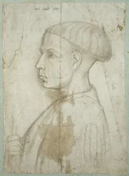 Nuoren miehen rintakuva profiilissa, 1430-40