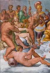 The Assembly of Gods, yksityiskohta numerosta 3606292, noin 1560 (fresko)
