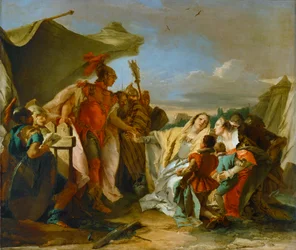 Coriolanus Rooman muurien edessä (maalaus kankaalle)