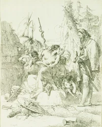 Giambattista Tiepolon (1696-1770) capriccio, kaiverrus