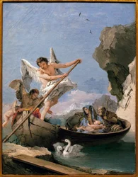 Lento Egyptissä - Giambattista Tiepolon (1696-1770) maalaus, öljy kankaalle