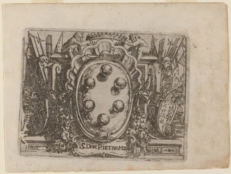 Omistus Don Pietro Medicille elokuvasta "Bizzarie di different figures"