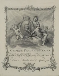 Yrjö Frideric Händel, kaivertaja Francesco Bartolozzi (1727-1815), noin 1790.