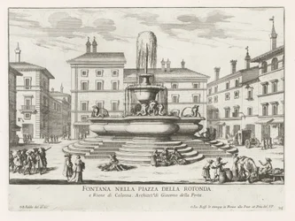 Pantheonin suihkulähde Piazza della Rotonda te Rome -aukiolla Suihkulähde Piazza della Rotondalla (otsikko esineessä) Fountains of Rome (sarjan nimi) Fonteinen van Rome (sarjan nimi)