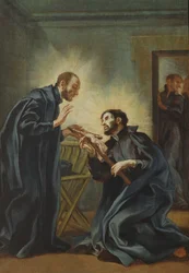 Pyhä Ignatius Loyola lähettää pyhän Franciscus Xavierin Intiaan