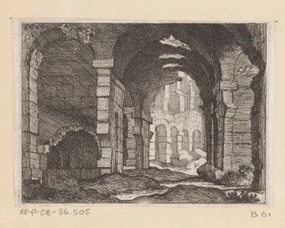Rooman Colosseumin jäänteet Listesso (otsikko objektissa) Rooman näkymät (sarjan nimi) Alcune vedute et prospettive di luoghi dishabitati di Roma (sarjan nimi)