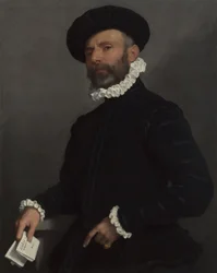 Muotokuva miehestä, jolla on kirje LAvvocato, c. 1570