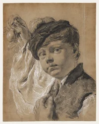 Päärynää pitelevä poika (Giacomo Piazzetta?)