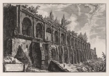 Maecenaan huvilan rauniot Tivolissa ... sarjasta "Vedute di Roma"