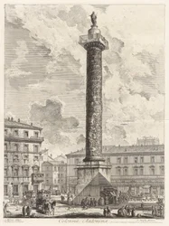 Colonna Antonina (Marcus Aureliuksen pylväs), Vedute di Romasta (Rooman näkymät)