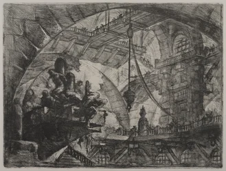 Keksintö Capric di Carceri; Hind 13, First State of Three, n. 1749 (etsaus paperille)
