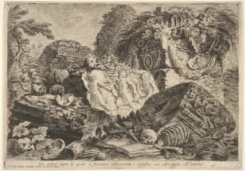 Levy 7: Muinainen alttari, jolla uhrattiin antiikin aikana, muiden..., 1743 ympäröimänä.