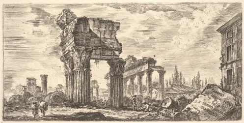Levy 7: Jupiterin temppeli Tonans Jupiter the Thunderer. 1. Concordin temppeli. Lämpö..., n. 1748.