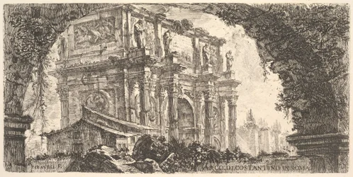Levy 9: Konstantinuksen kaari Roomassa Konstantinuksen kaari Roomassa, n. 1748.