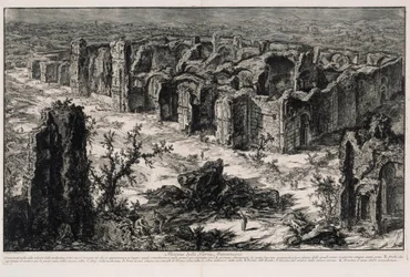 Caracallan kylpylöiden rauniot (teoksesta Vedute di Roma)