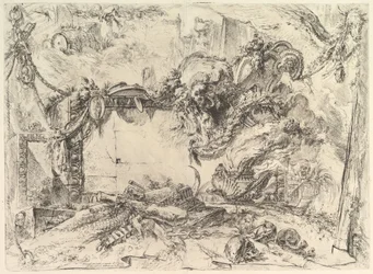 Monumentaalinen tabletti, Grotteschi Grotesques, n. 1748.