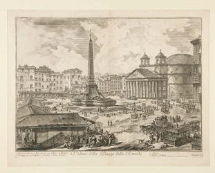 Näkymä Piazza della Rotondalle, sarjasta Vedute di Roma