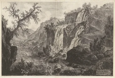 Veduta delle Cascatelle a Tivoli (näkymä pienille vesiputouksille Tivolissa), Vedute di Romasta (näkymät Roomaan)