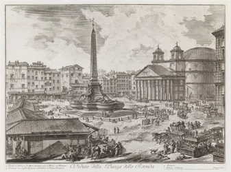 Näkymä Piazza della Rotondalle sarjasta Vedute di Roma