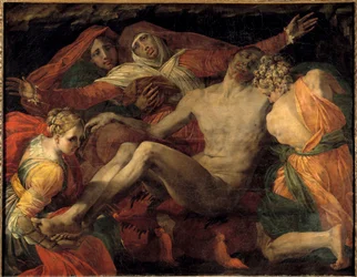 Pieta-maalaus Giambattista di Jacopo Rossi dit Rosso Fiorentino (1494-1540) 1530-1535 Aurinko 1,27x1,63 m