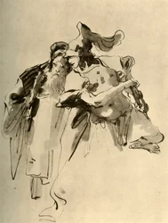 Sotilas ja vanha mies, 1700-luvun puoliväli, 1928