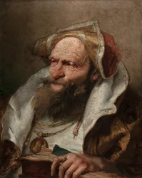 Vanhan miehen rintakuva, 1751-55