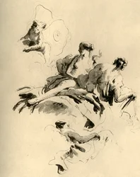 Amor ja kolme naista, 1700-luvun puoliväli, 1928