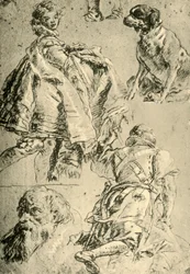 Yksityiskohtaiset tutkimukset Würzburgin residenssin Kaisersaalin freskoille, 1751-1752, 1928