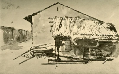 Maatilapihan sisätilat, 1700-luvun puoliväli, 1928