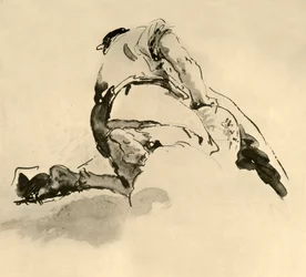 Polvistuva hahmo takaa katsottuna, 1700-luvun puoliväli, 1928