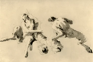 Mies- ja naarasfaun runsaudensarvisen kanssa, 1700-luvun puoliväli, 1928